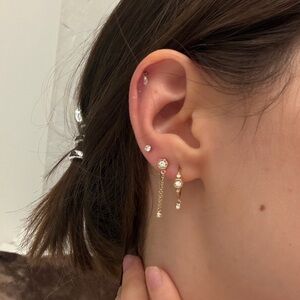 Gold plated Silver Elegant Gold Drop Earrings